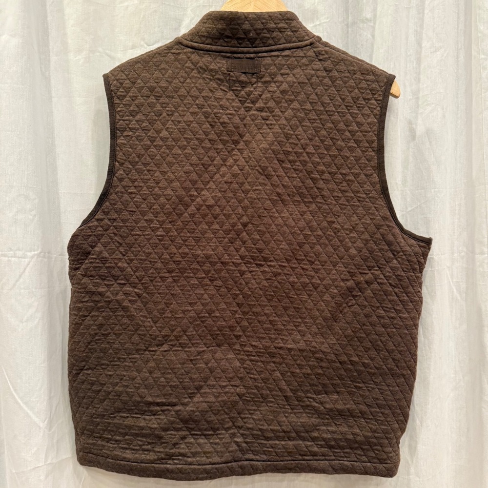 Pendleton Brown Quilted Diamond Pattern Vest Snap… - image 5